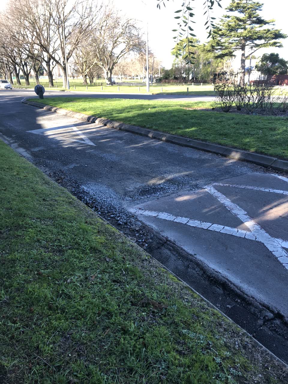 The photograph attached to this roading/streets report