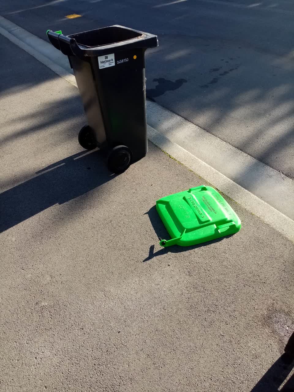 The photograph attached to this rubbish/recycling report