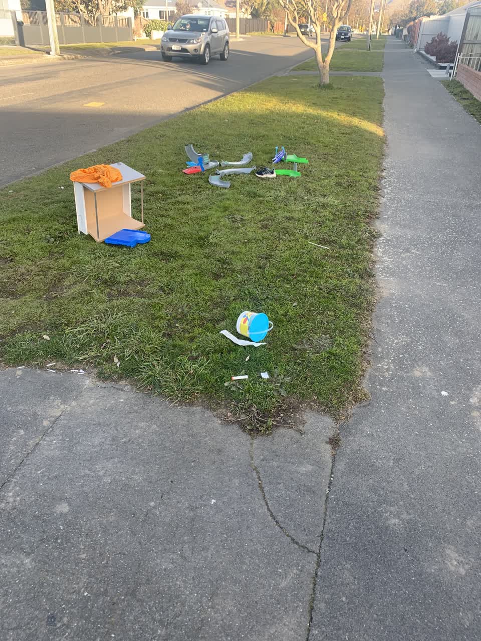 The photograph attached to this rubbish/recycling report