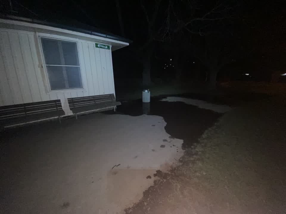 The photograph attached to this water leak report