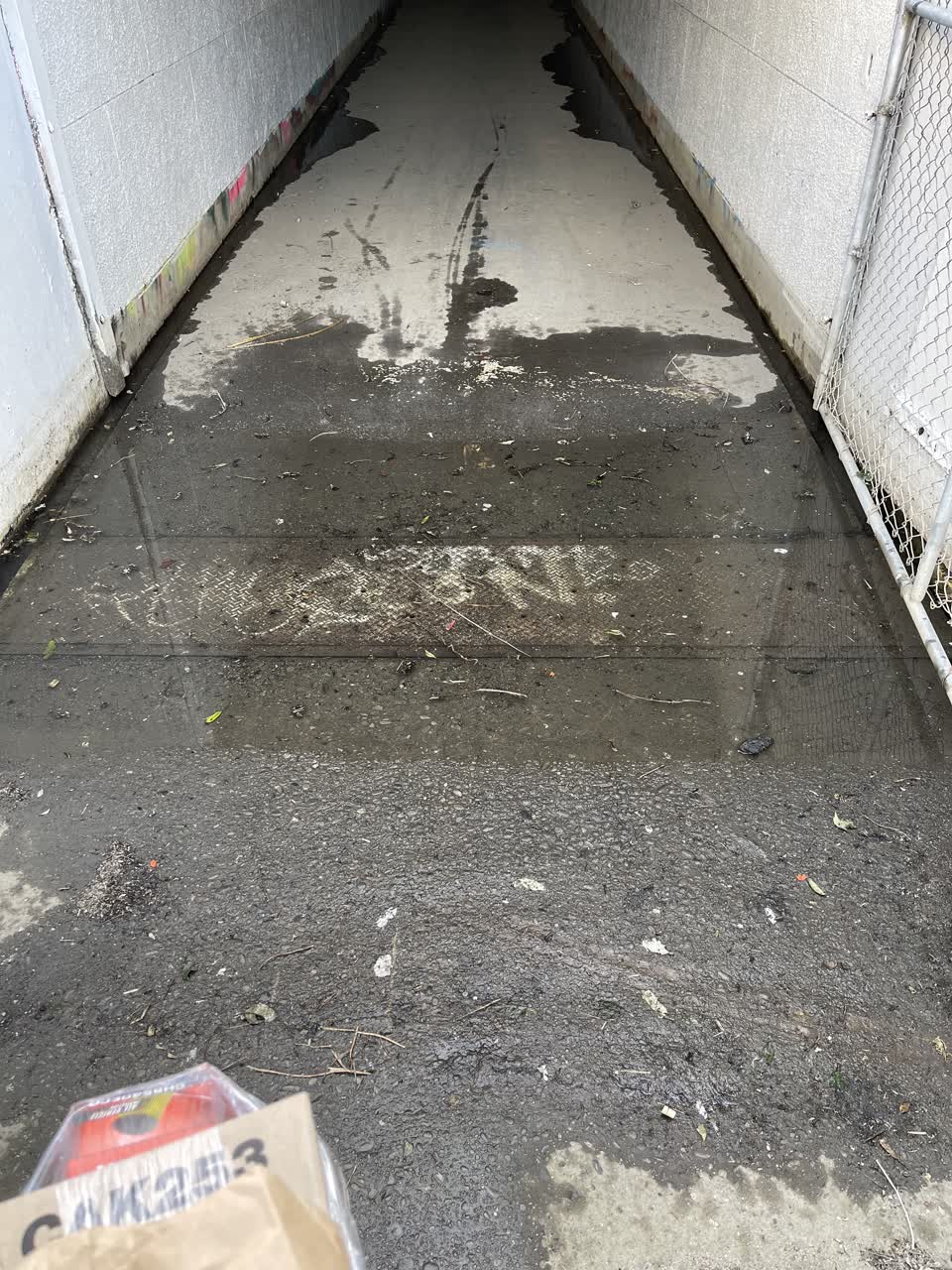 The photograph attached to this flooding report