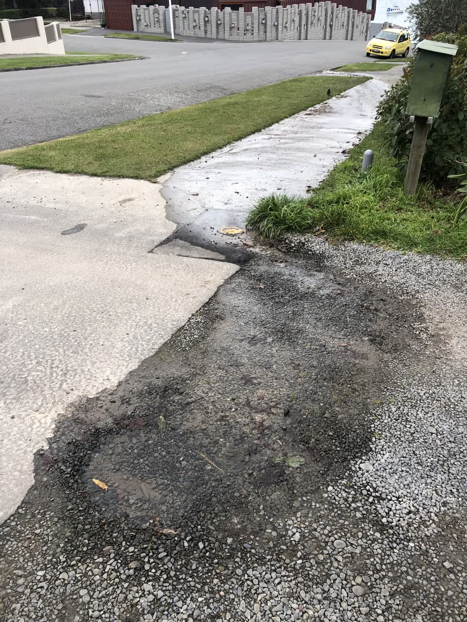 The photograph attached to this water leak report