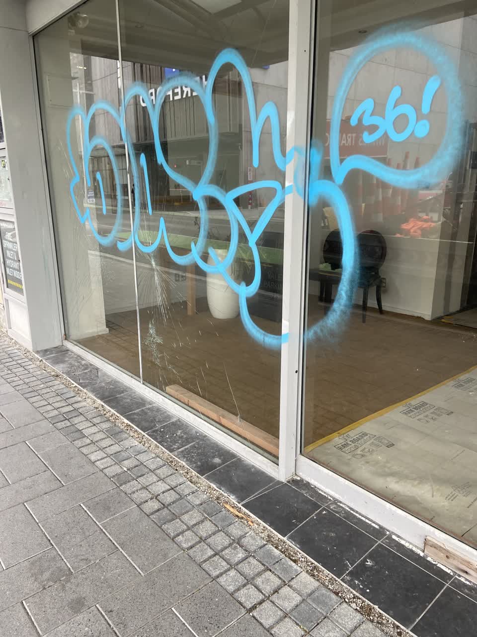 The photograph attached to this graffiti report
