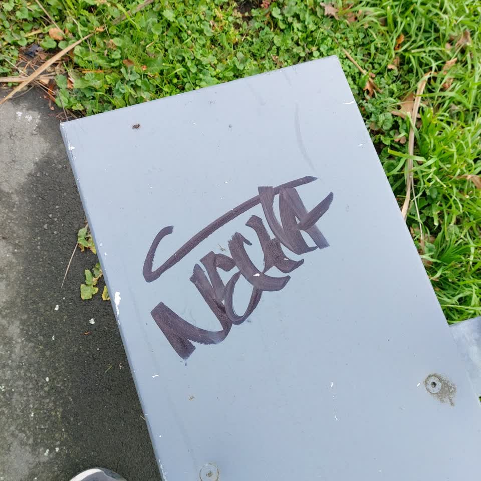The photograph attached to this graffiti report