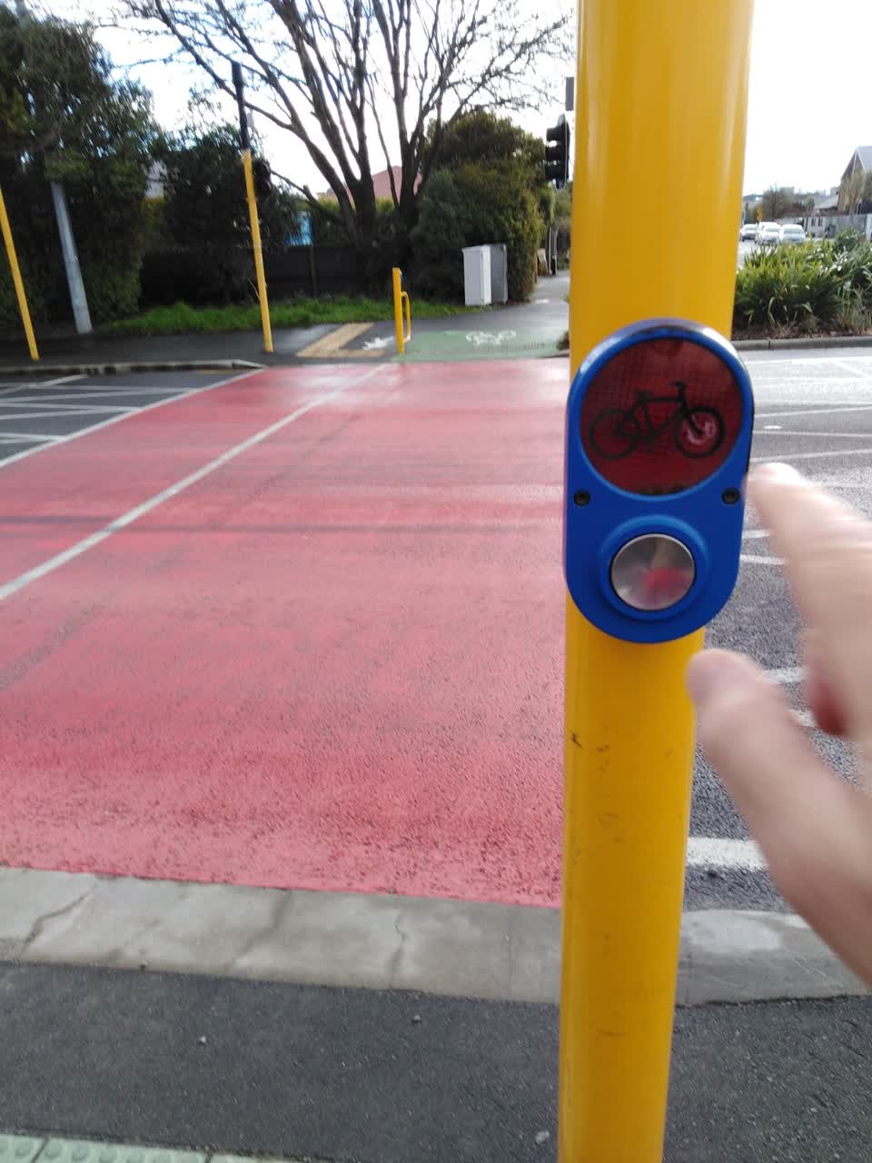 The photograph attached to this street light outage report