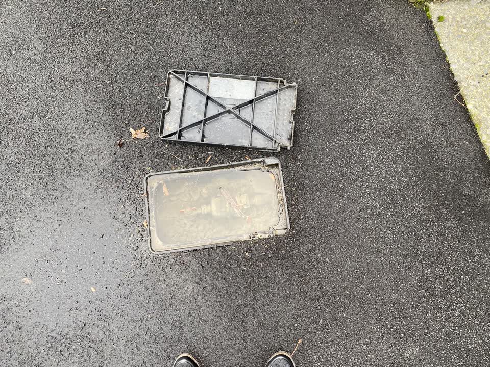 The photograph attached to this water leak report