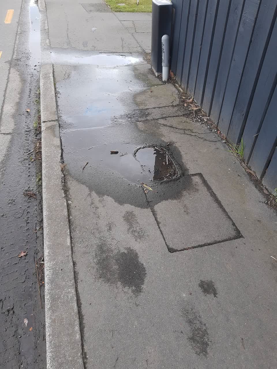 The photograph attached to this water leak report