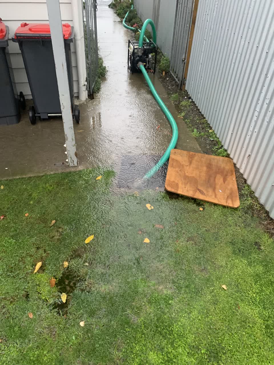 The photograph attached to this flooding report