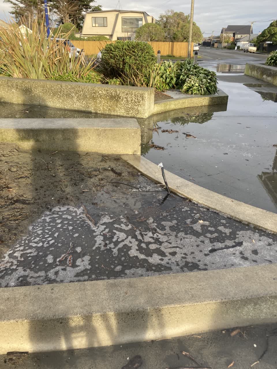 The photograph attached to this water leak report