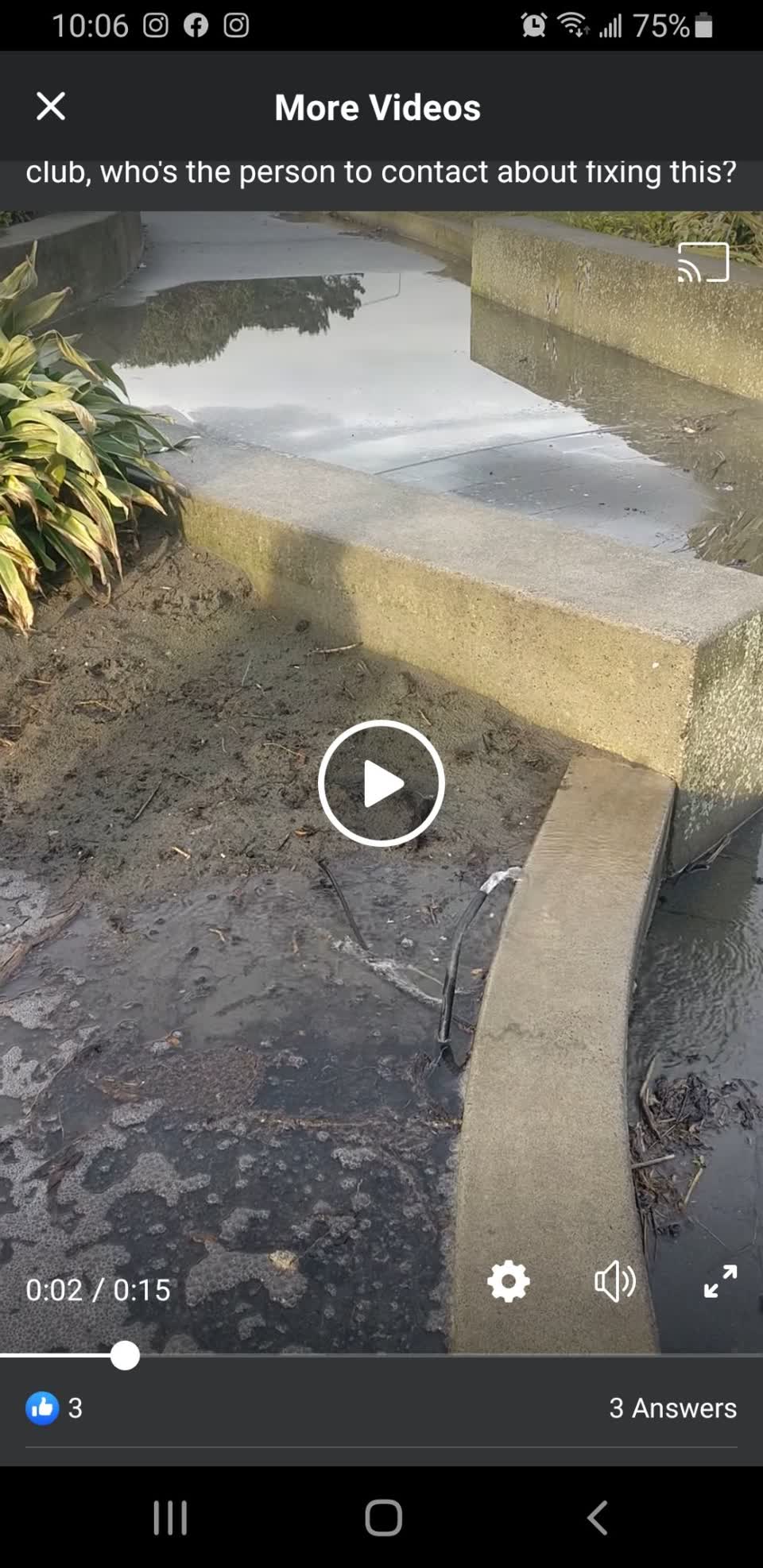 The photograph attached to this water leak report