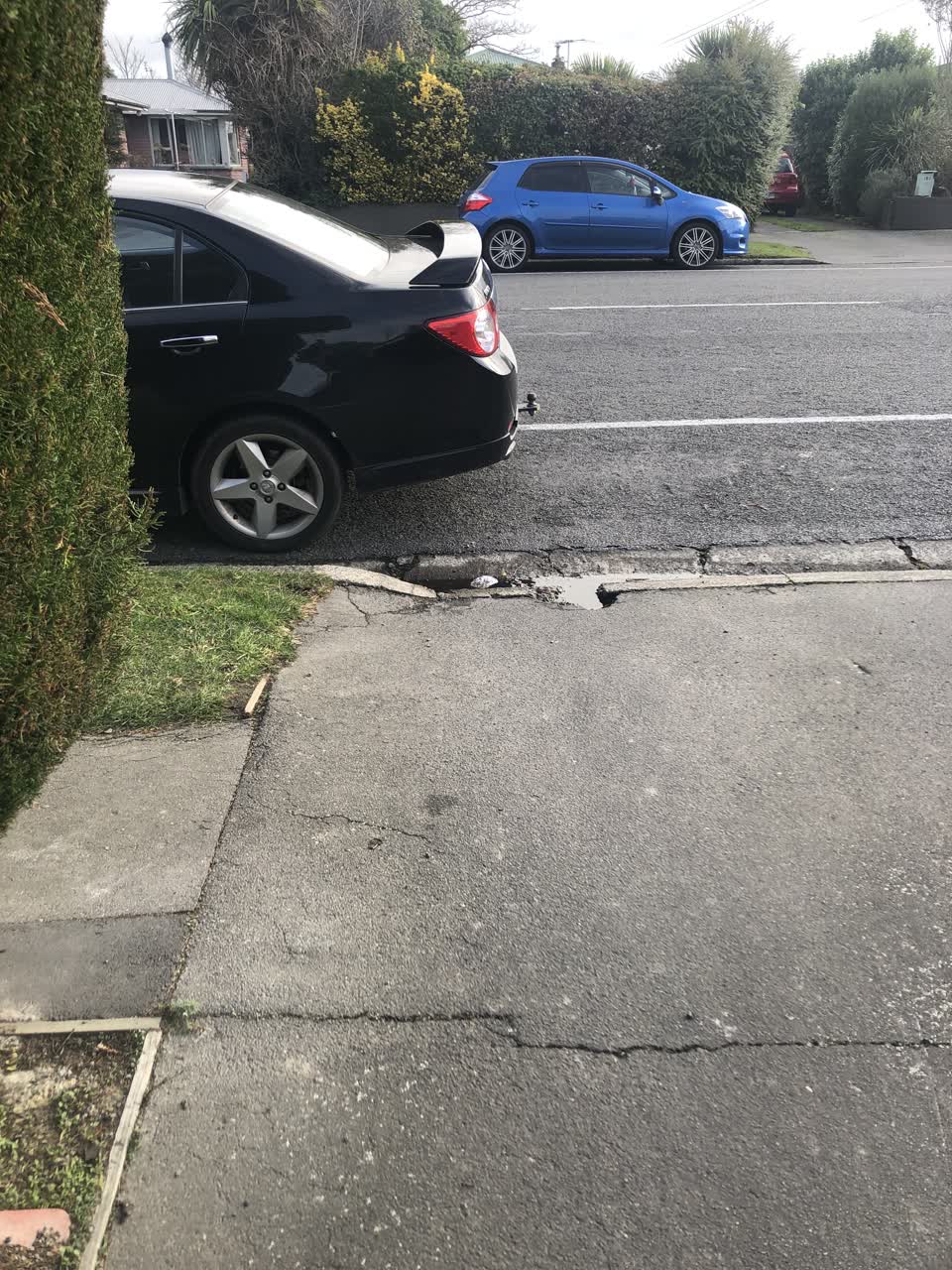 The photograph attached to this roading/streets report