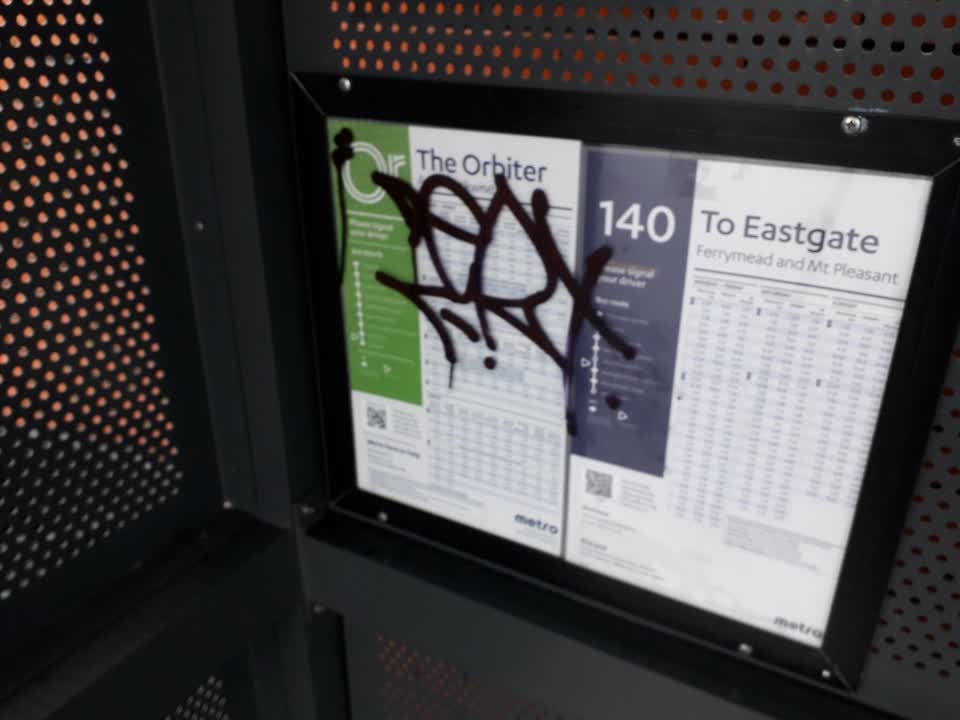 The photograph attached to this graffiti report
