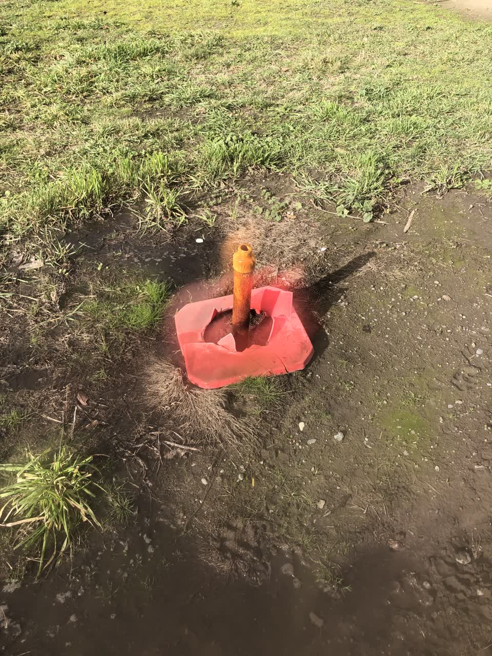 The photograph attached to this water leak report