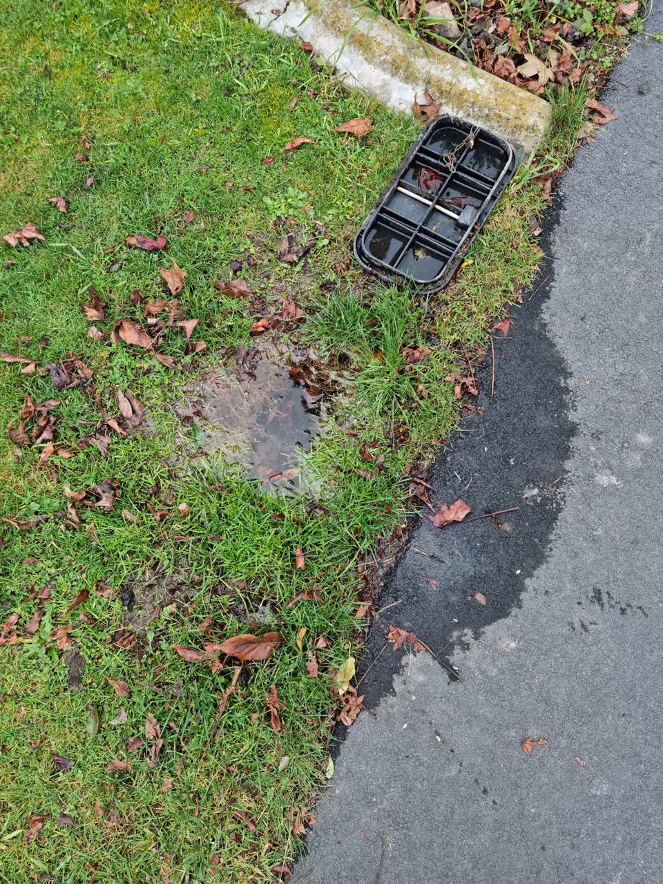 The photograph attached to this water leak report