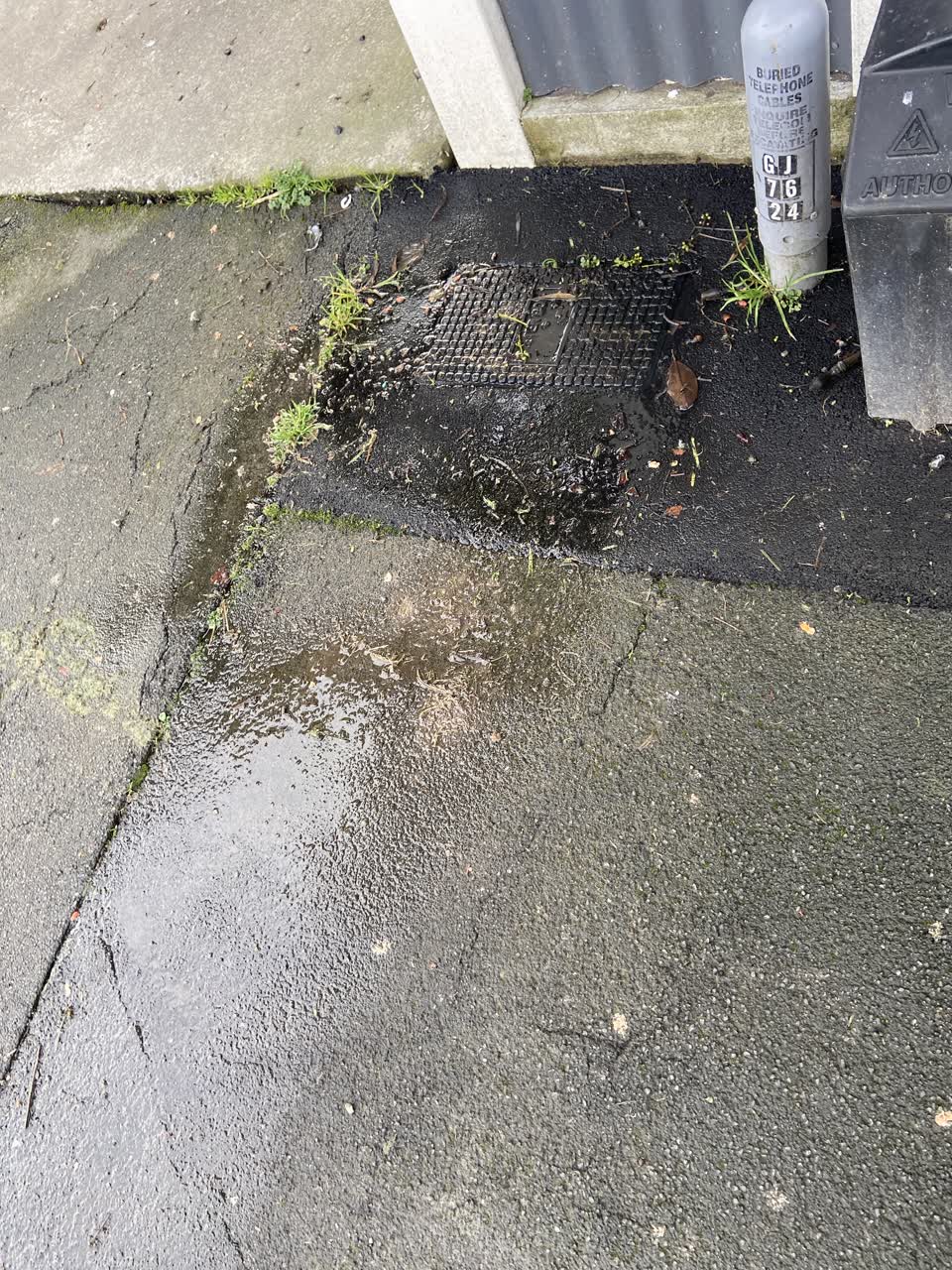 The photograph attached to this water leak report