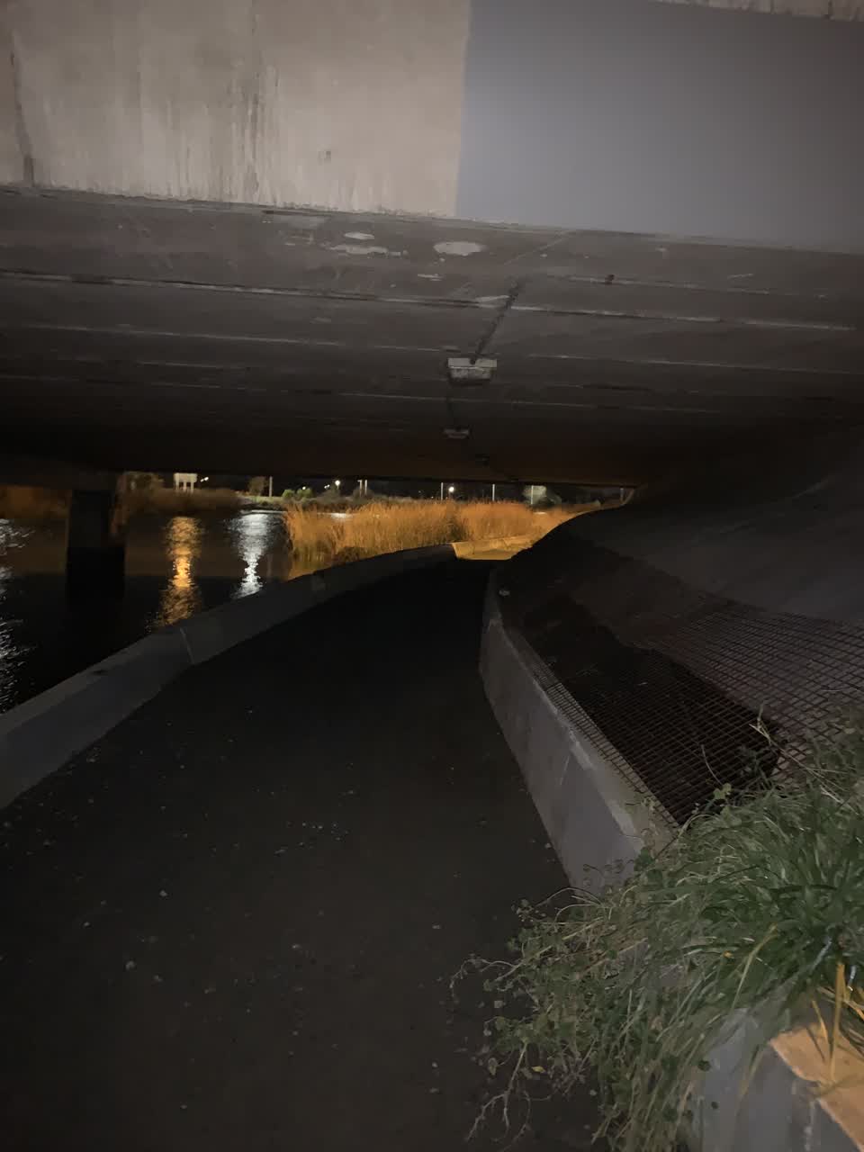 The photograph attached to this street light outage report