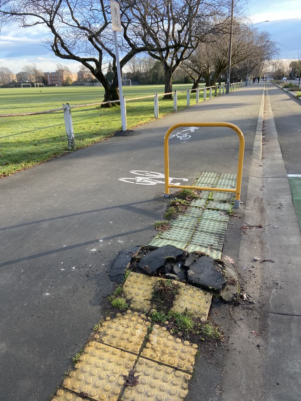 The photograph attached to this roading/streets report