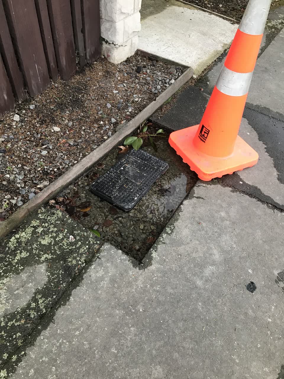 The photograph attached to this water leak report