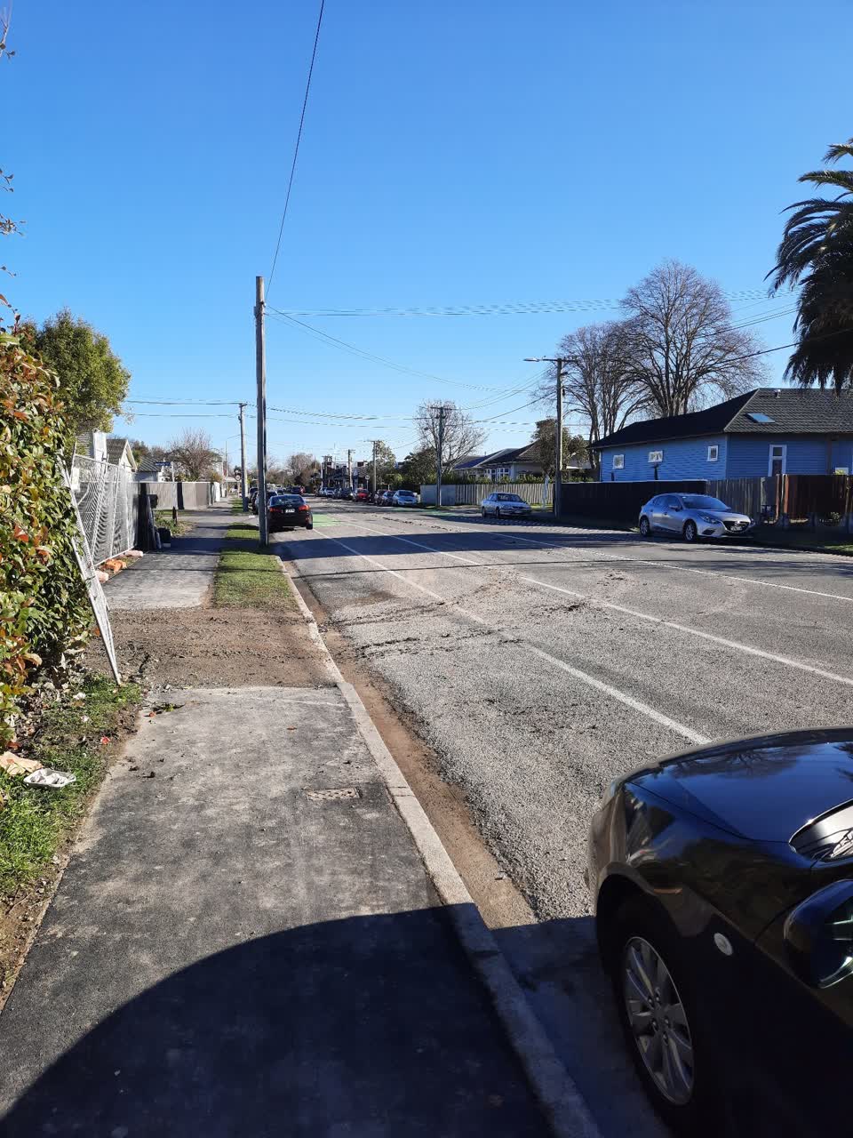 The photograph attached to this roading/streets report
