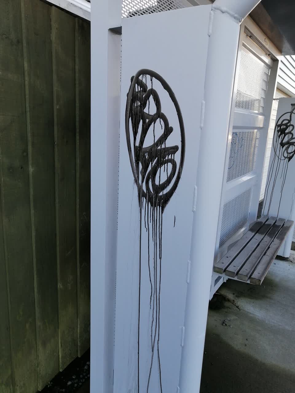 The photograph attached to this graffiti report