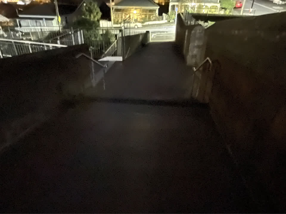 The photograph attached to this street light outage report