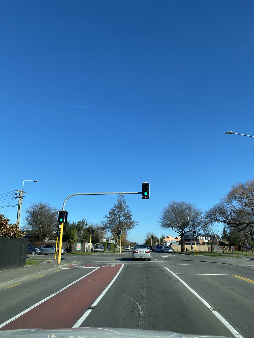 The photograph attached to this street light outage report