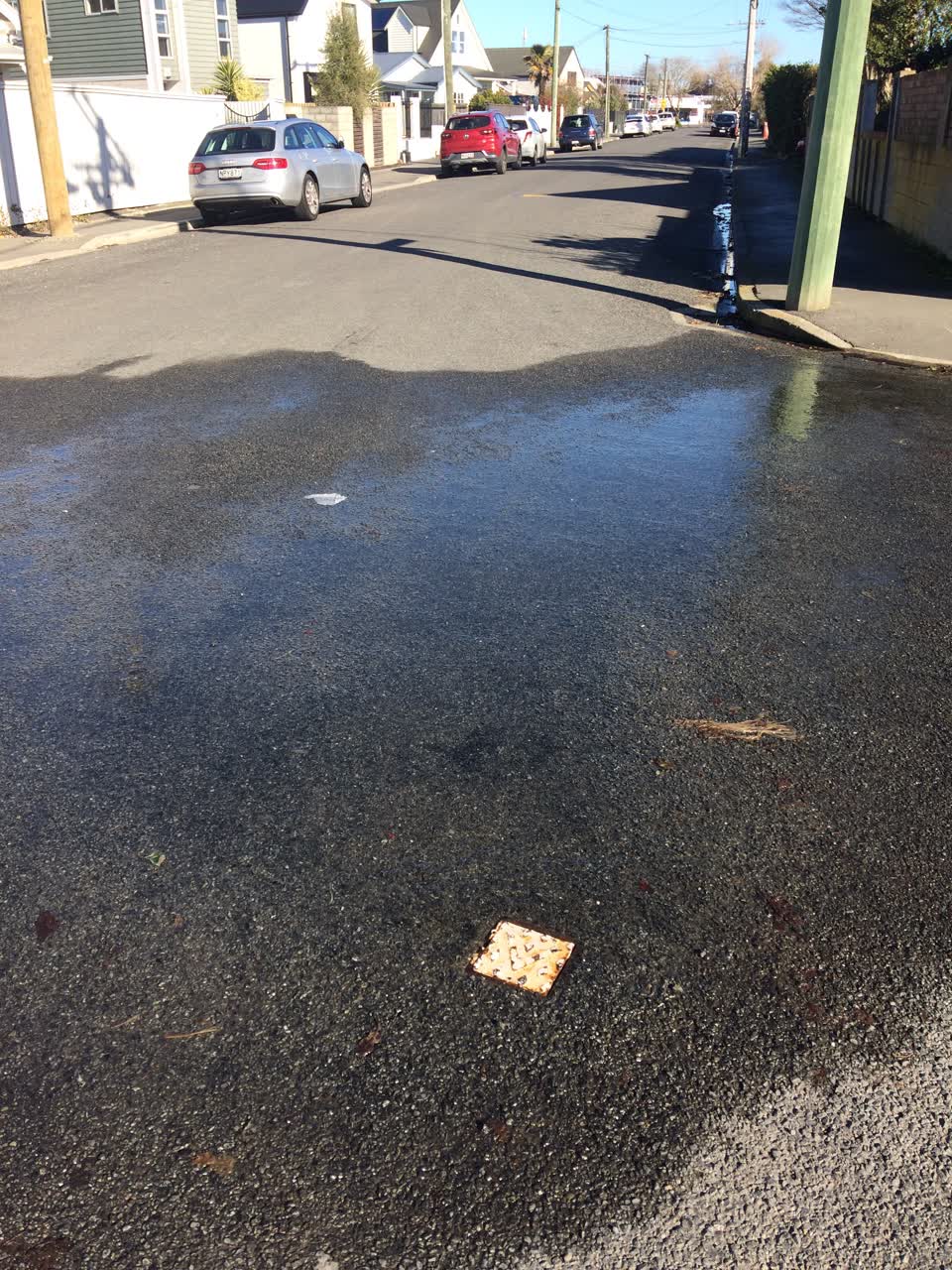 The photograph attached to this water leak report