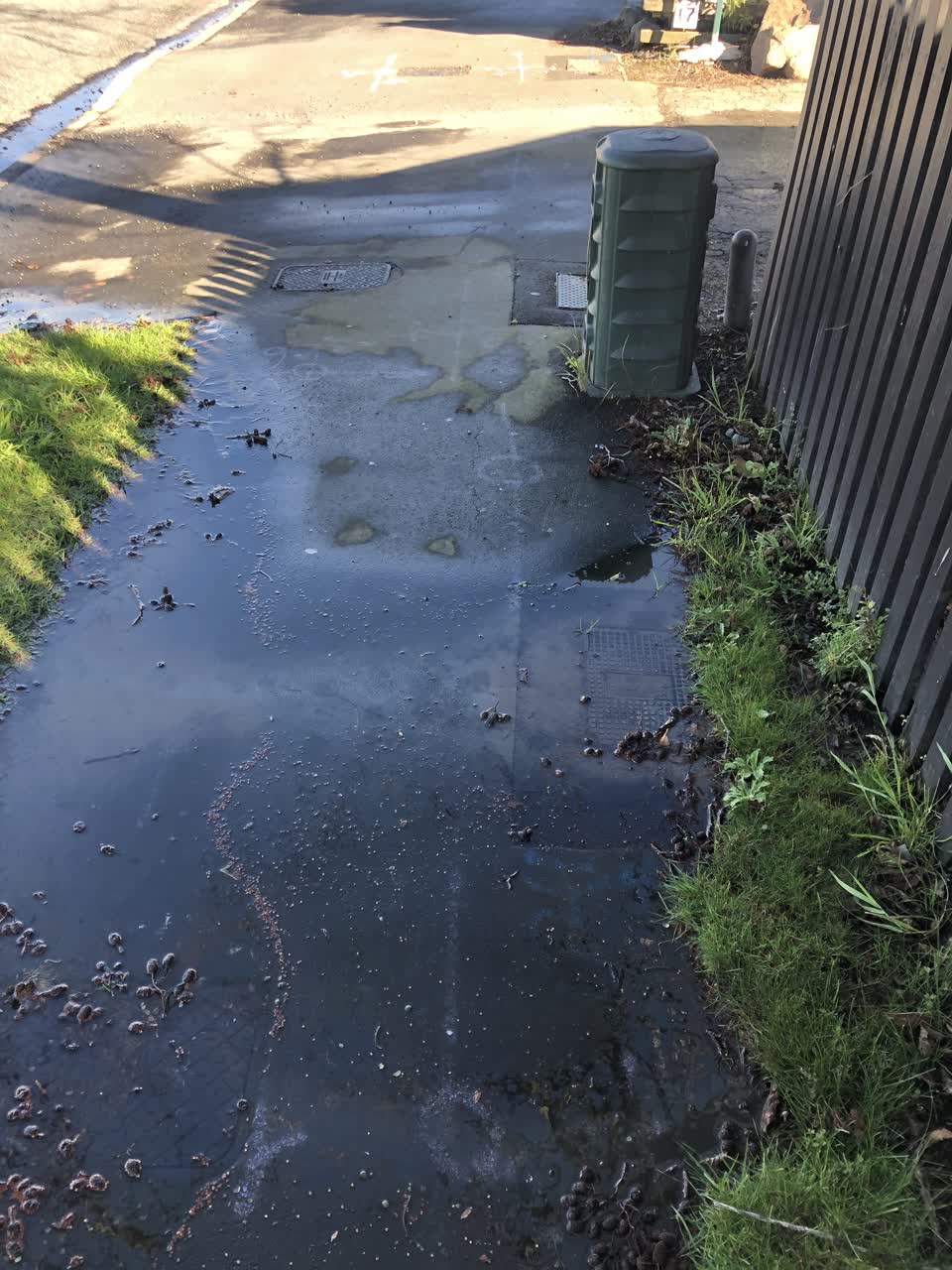 The photograph attached to this water leak report