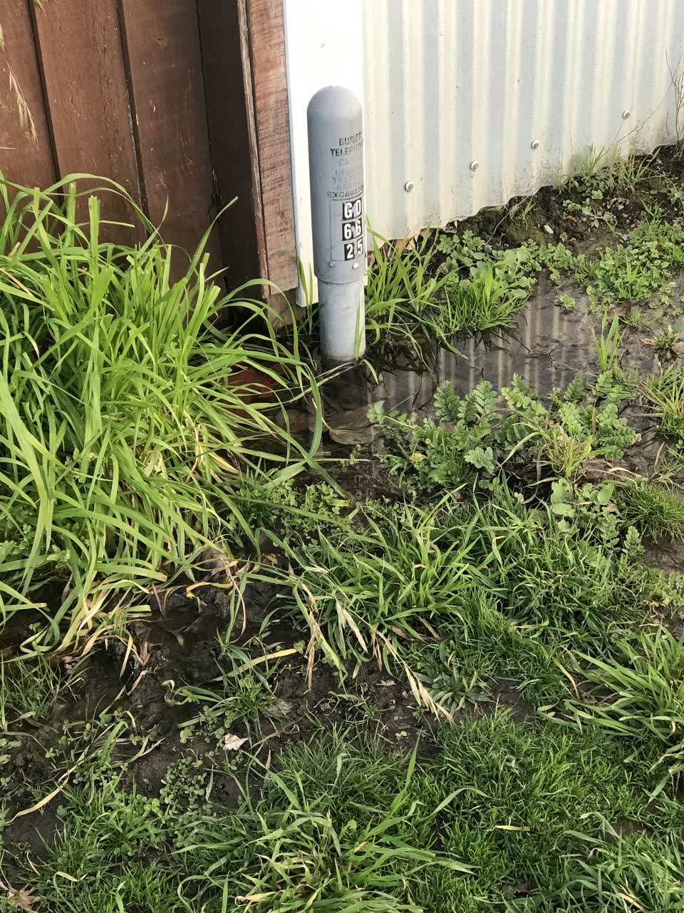 The photograph attached to this water leak report