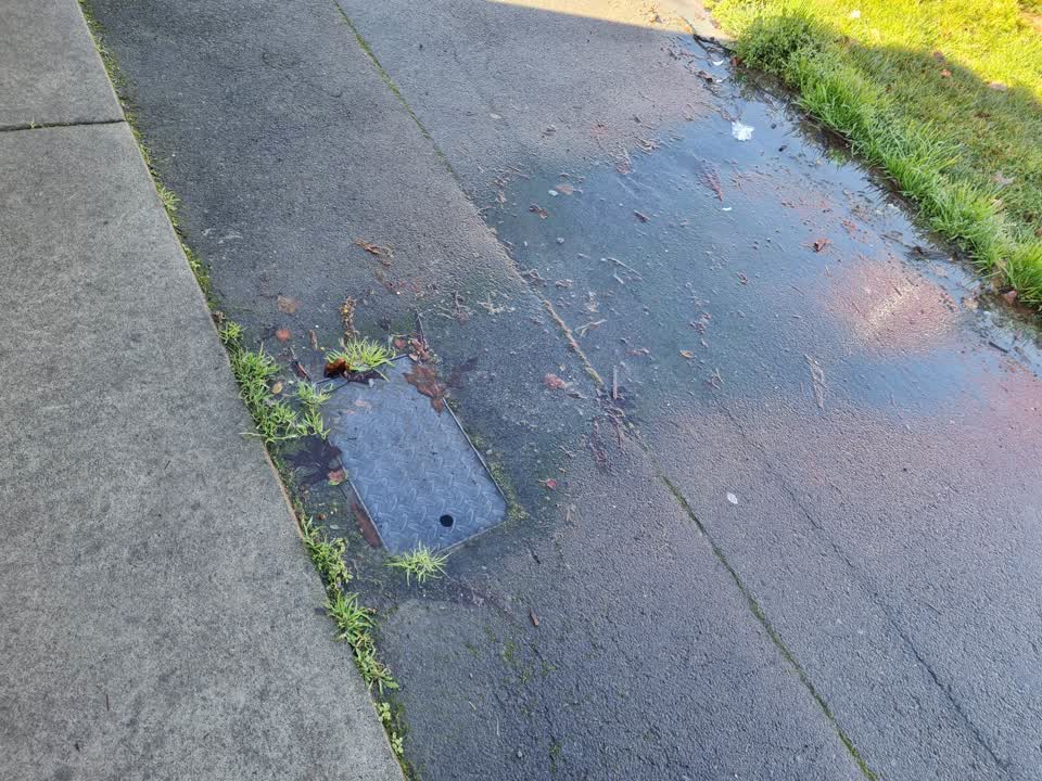 The photograph attached to this water leak report