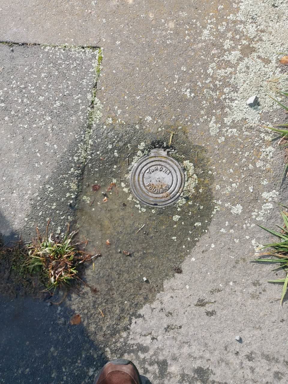 The photograph attached to this water leak report