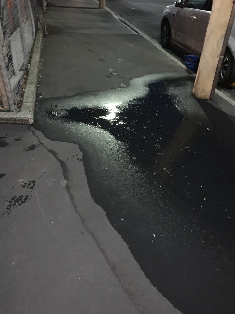 The photograph attached to this water leak report