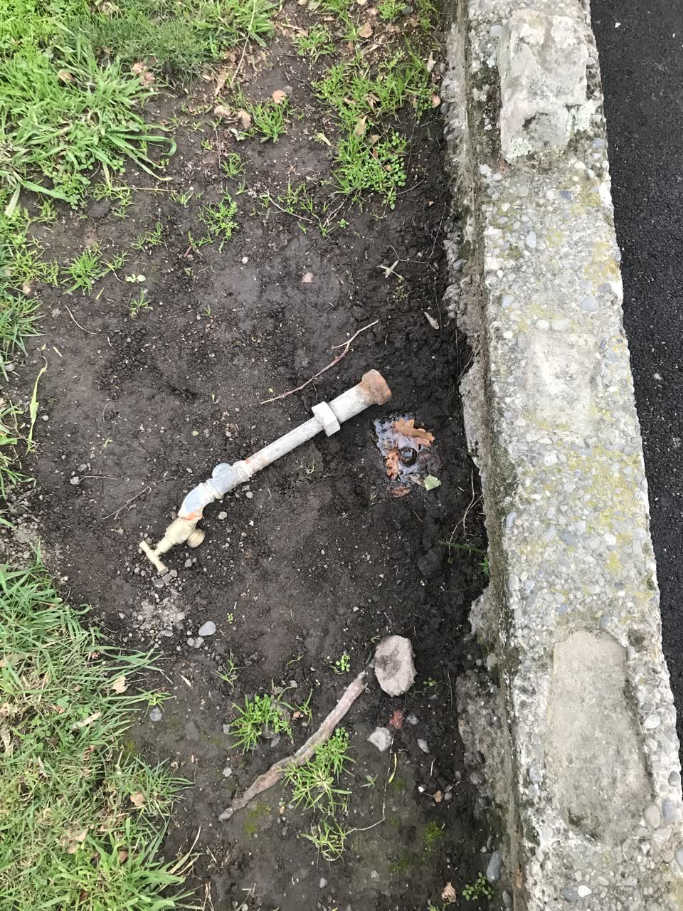 The photograph attached to this water leak report