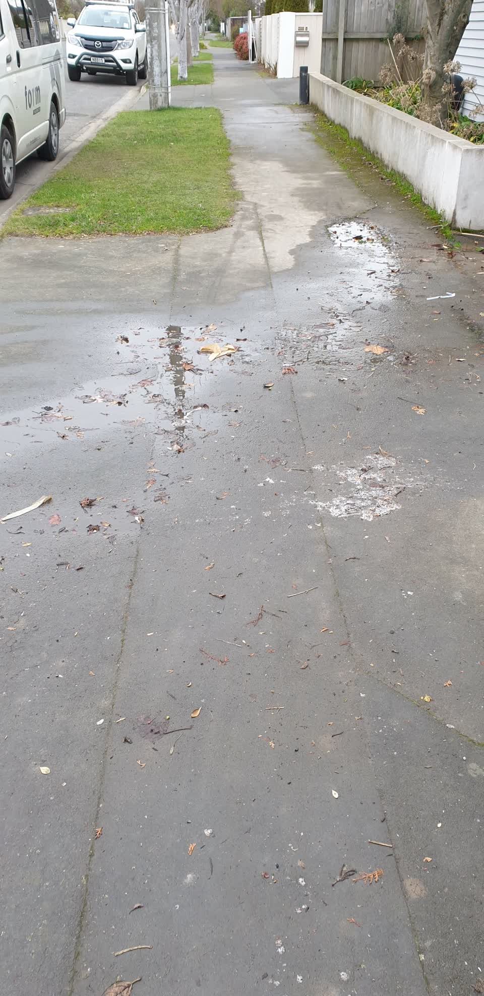 The photograph attached to this water leak report
