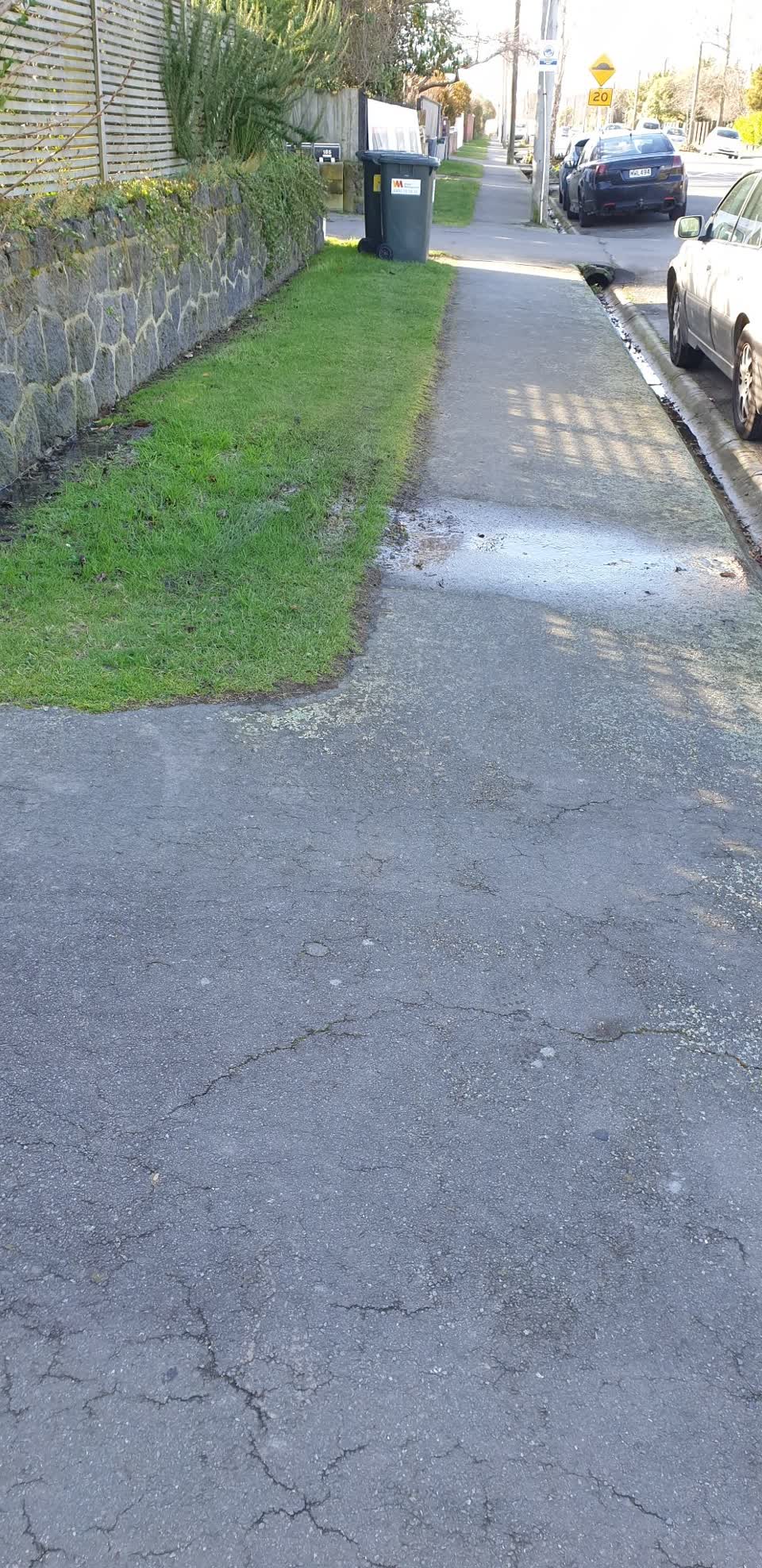The photograph attached to this water leak report