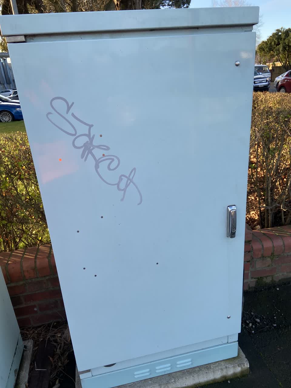 The photograph attached to this graffiti report