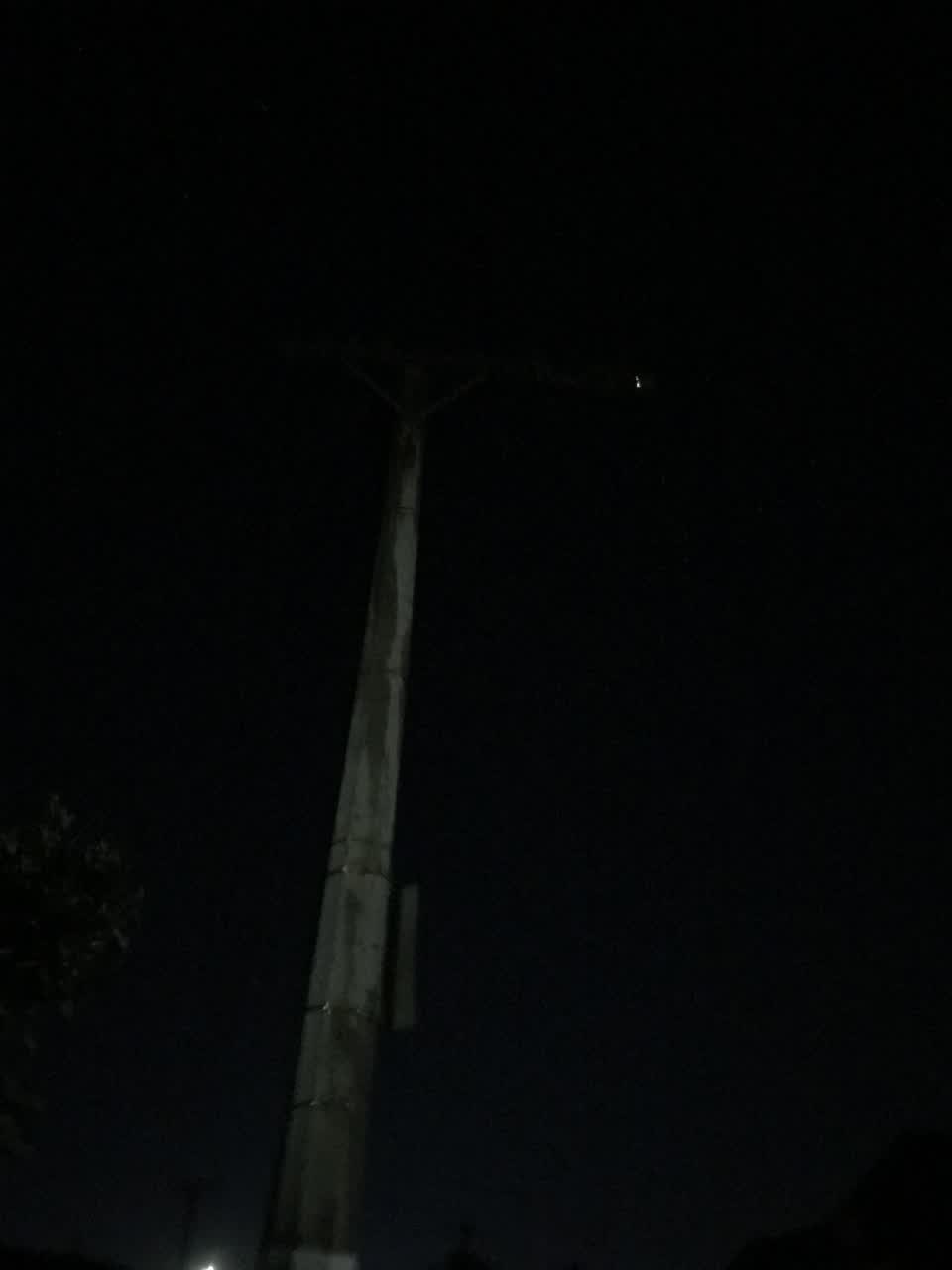 The photograph attached to this street light outage report
