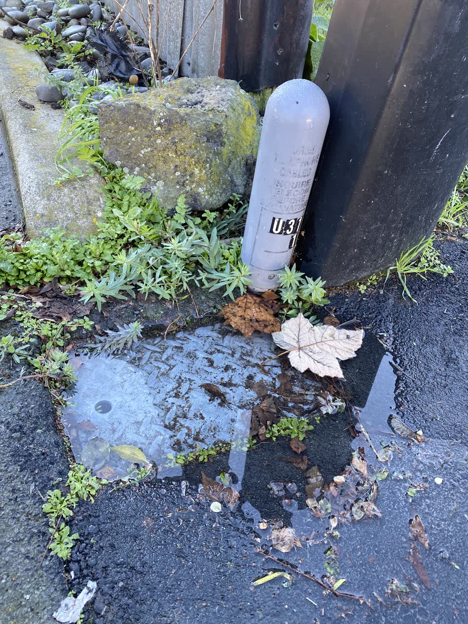 The photograph attached to this water leak report