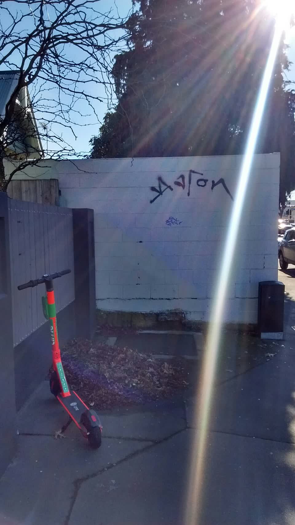 The photograph attached to this graffiti report