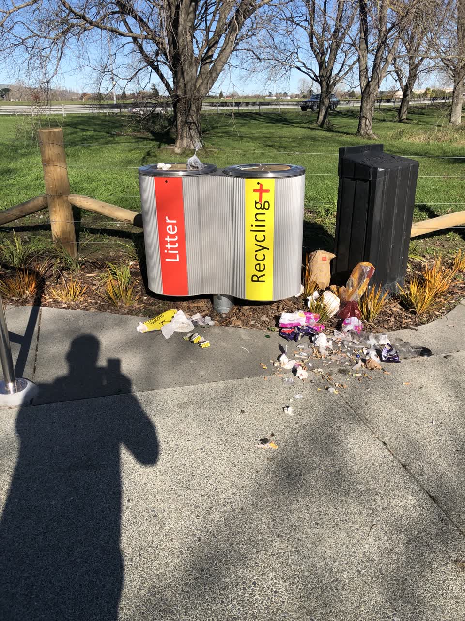 The photograph attached to this rubbish/recycling report