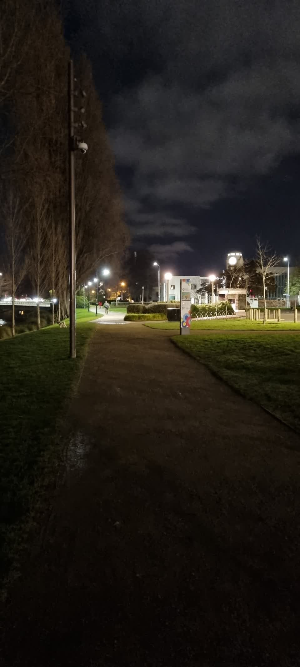 The photograph attached to this street light outage report