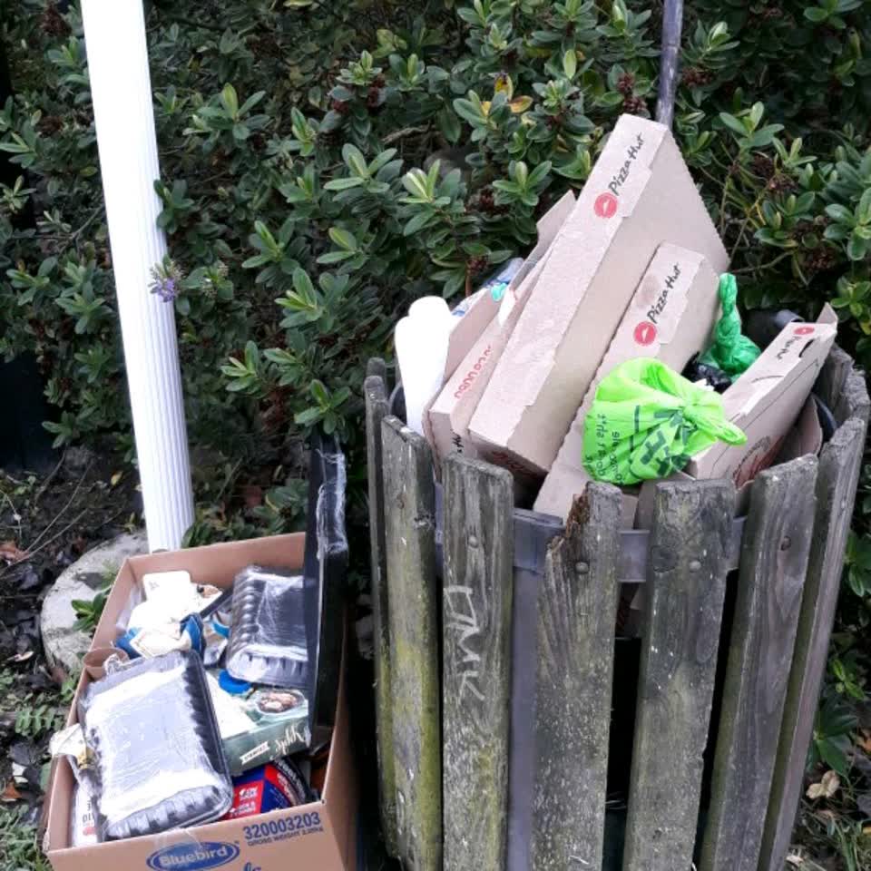 The photograph attached to this rubbish/recycling report