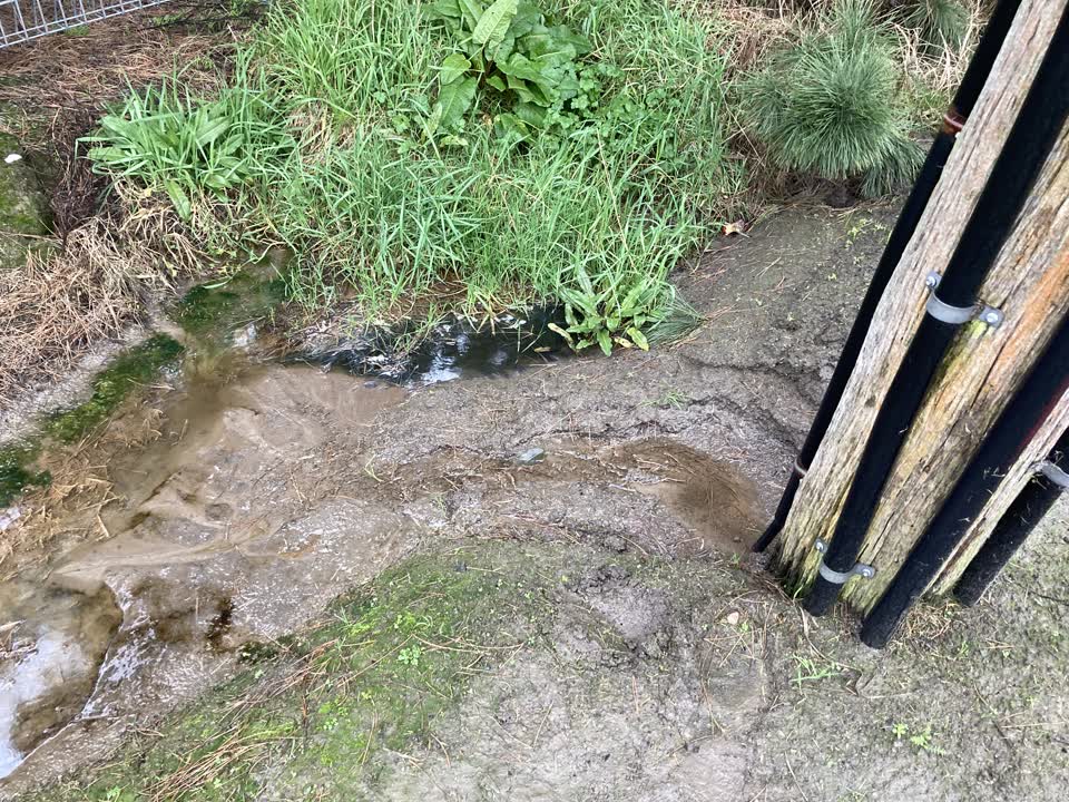 The photograph attached to this water leak report