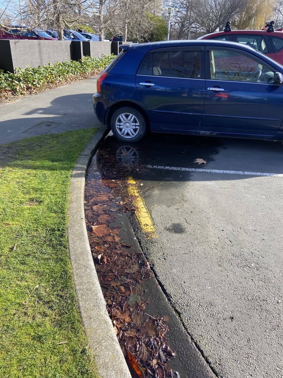 The photograph attached to this water leak report