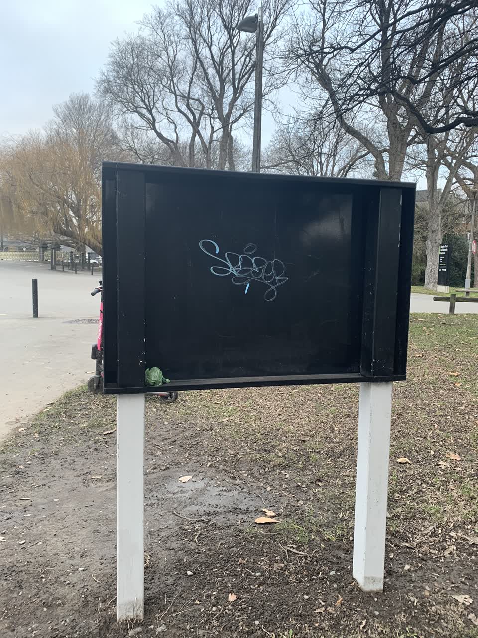 The photograph attached to this graffiti report