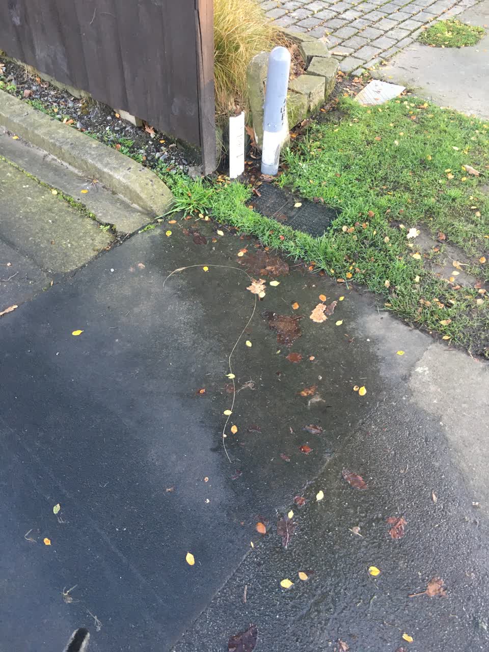 The photograph attached to this water leak report