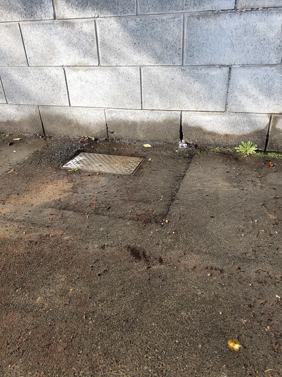 The photograph attached to this water leak report