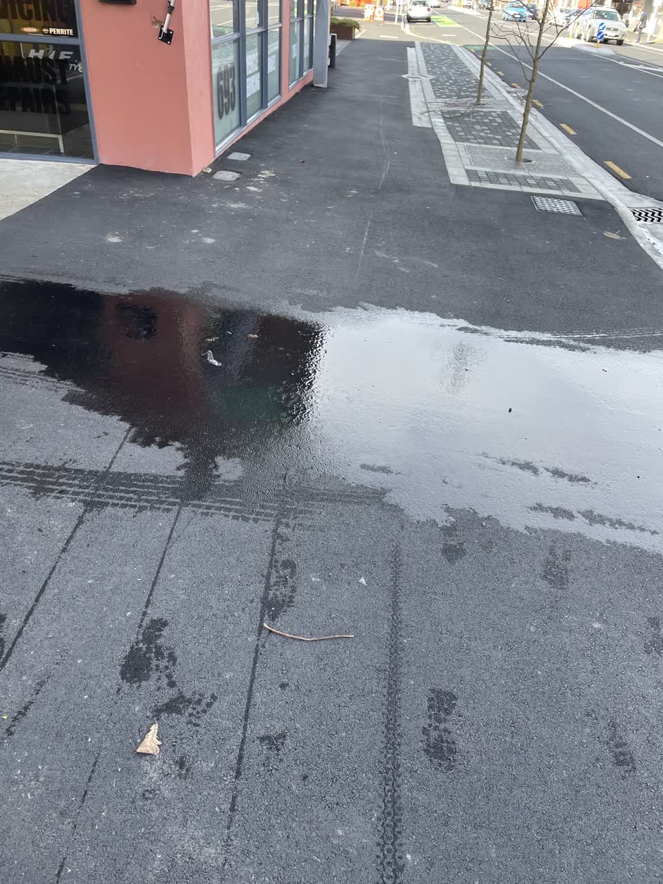 The photograph attached to this water leak report