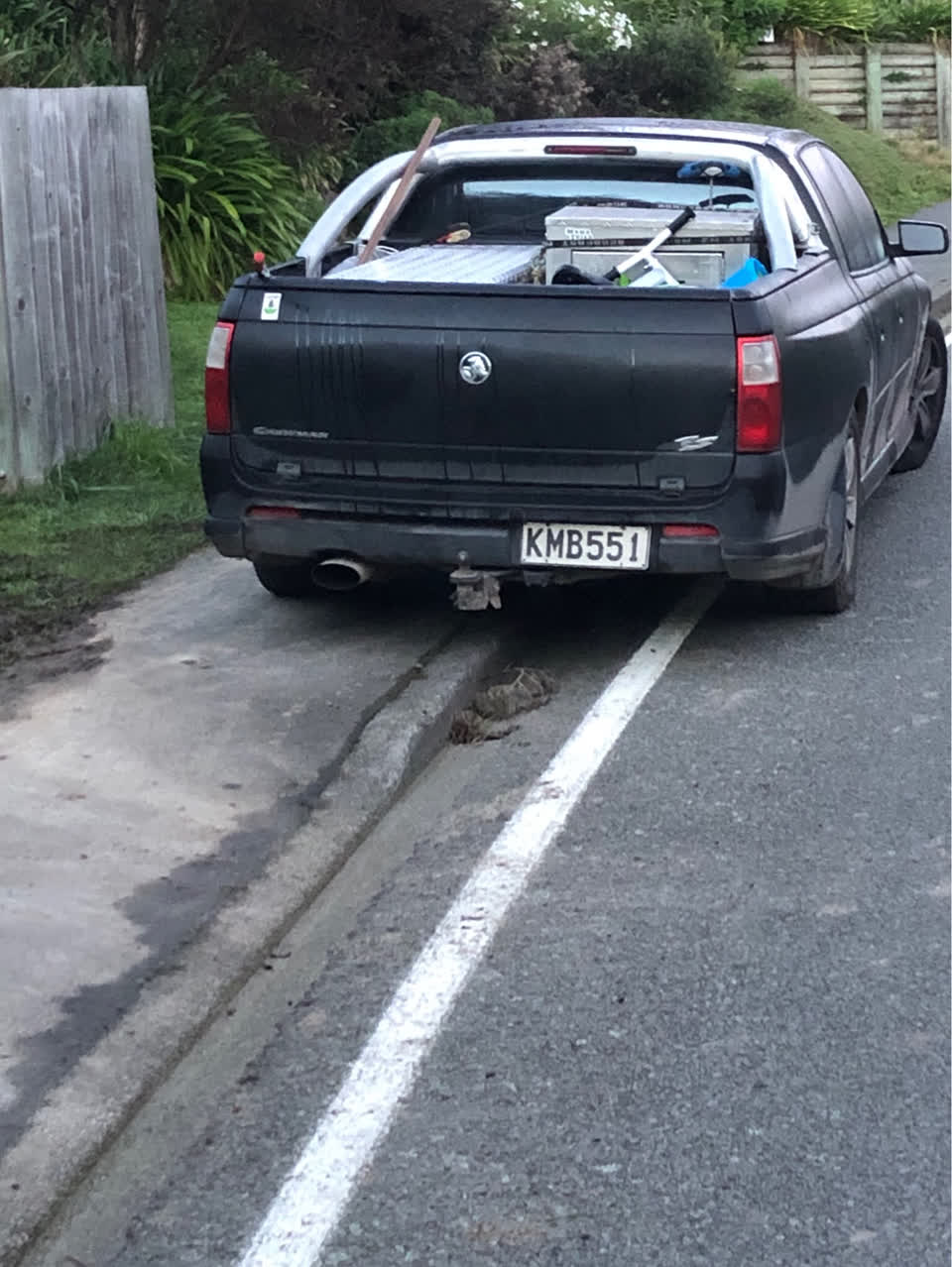 The photograph attached to this roading/streets report
