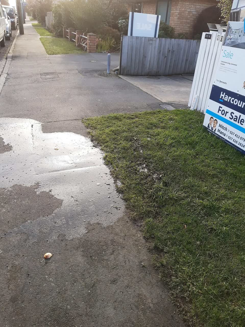 The photograph attached to this water leak report